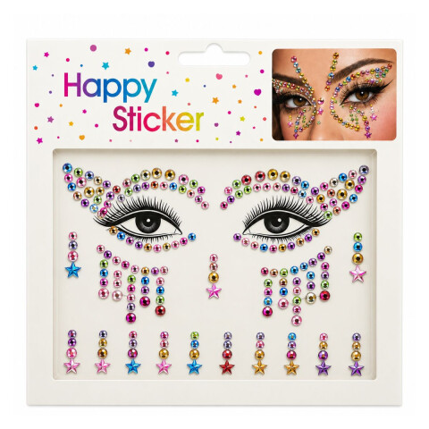 Stickers Para Rostro Multicolor