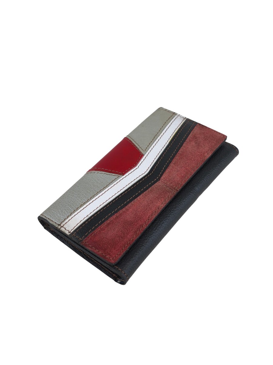 Billetera patchwork 100% cuero - opción 4 