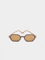 Gafas De Sol Hexagonales marron