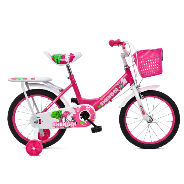 Bicicleta infantil Shengdi Rodado 16 Canasto Parrilla Hadas Color Rosa Oscuro