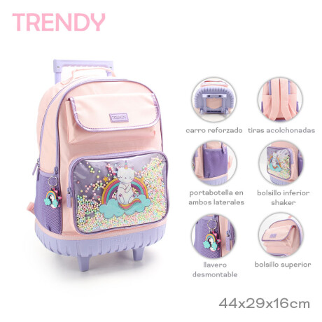 Mochila Carrito Escolar Unicornio ROSA