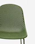 Silla de exterior Quinby con patas de acero verde Silla de exterior Quinby con patas de acero verde