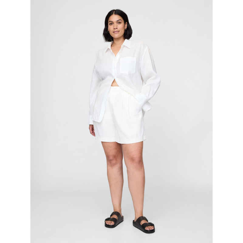 365 LINEN SHORT NEW OFF WHITE