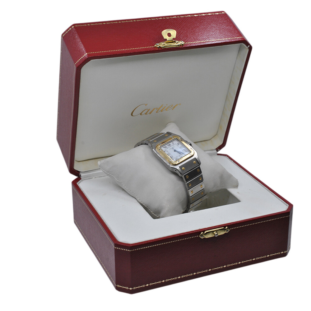 Cartier Santos Carree 2961 Automático 29 mm acero y oro , esfera blanca y números romanos con estuche Cartier Santos Carree 2961 Automático 29 mm acero y oro , esfera blanca y números romanos con estuche