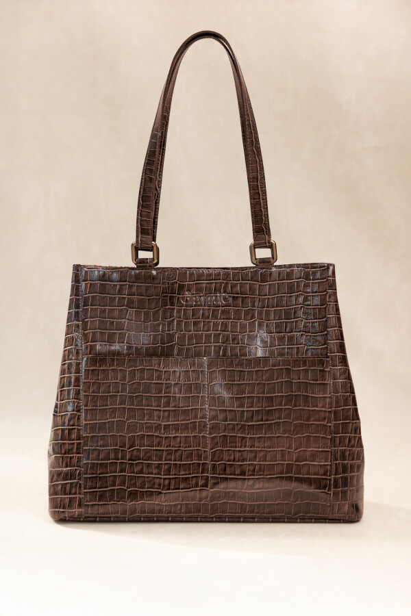 Cartera Regina Crocco Chocolate