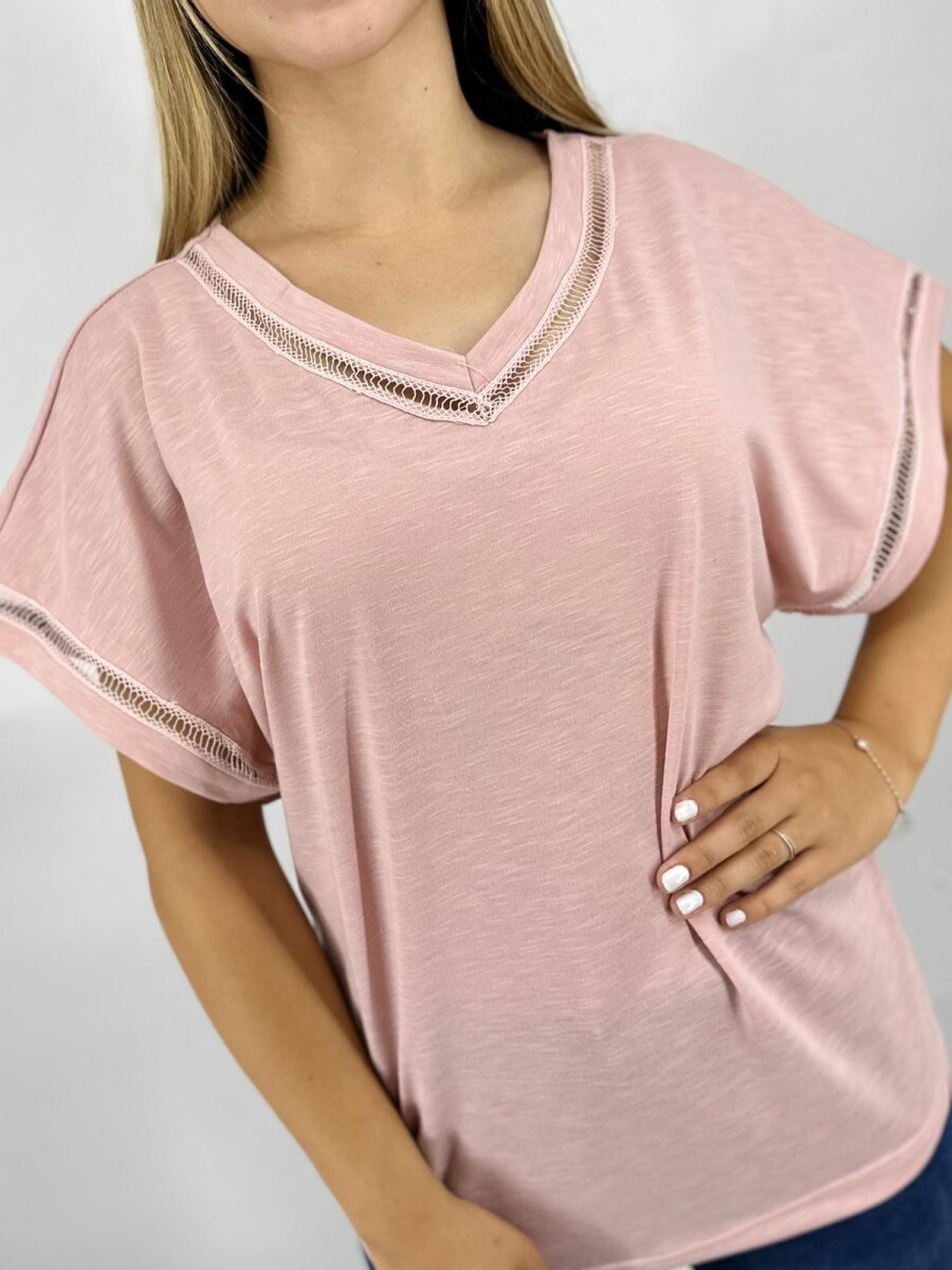 T-SHIRT SLOWLY S2408 - ROSADO 