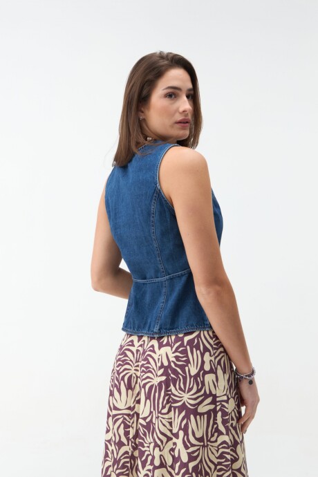Chaleco Denim Julie Azul