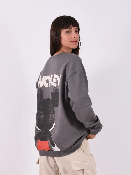 BUZO MICKEY MOUSE GRIS OSCURO