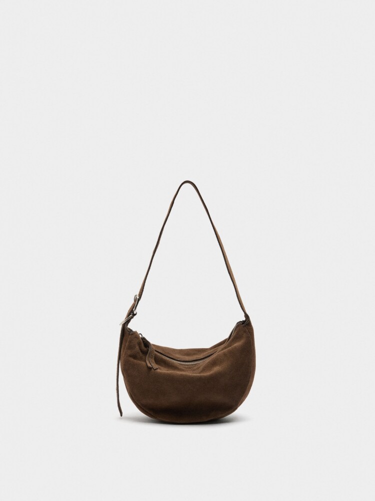 Bolso Hobo De Piel marron