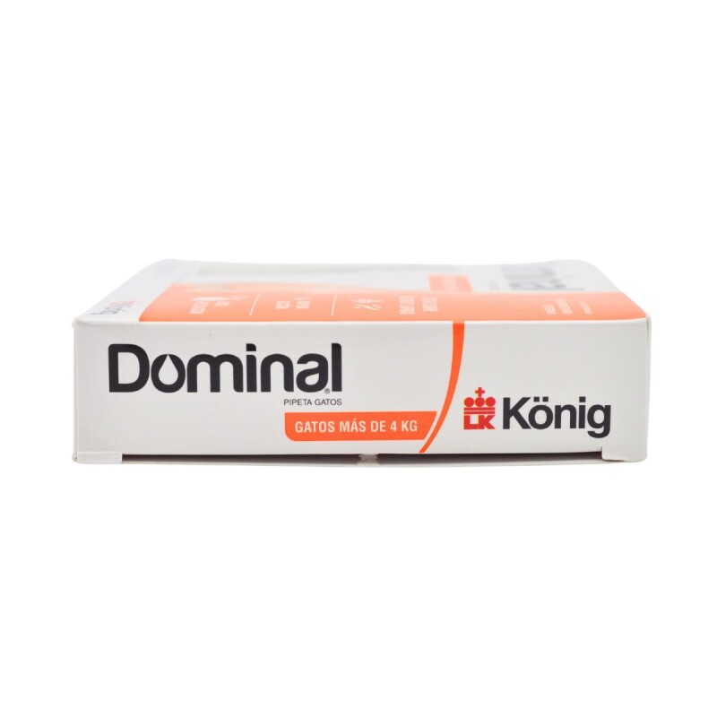 PIPETA ANTIPULGAS Y ANTIGARRAPATAS DOMINAL GATOS KONIG MÁS DE 4 KG