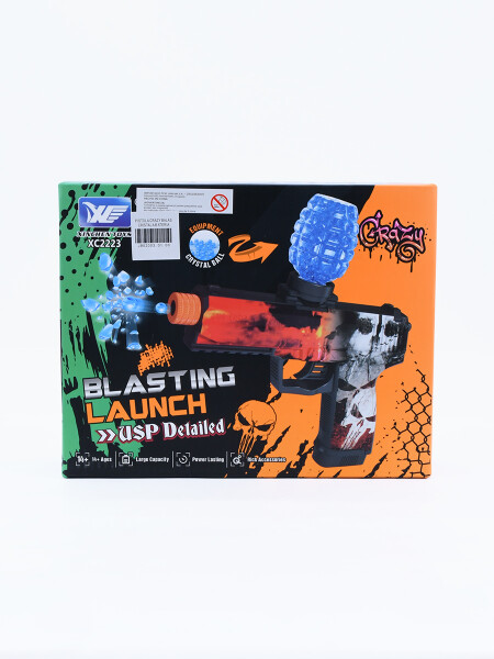 PISTOLA CRAZY CON BALAS CRISTAL NEGRO