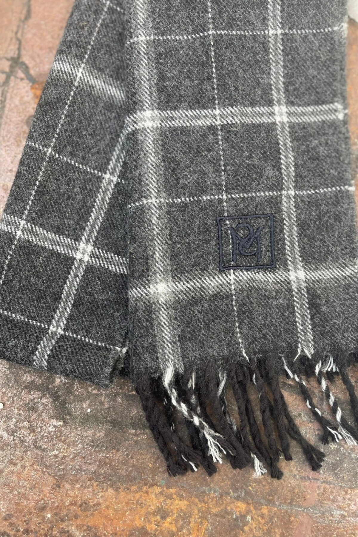 Bufanda SierraMora Cuadrillé Blanco