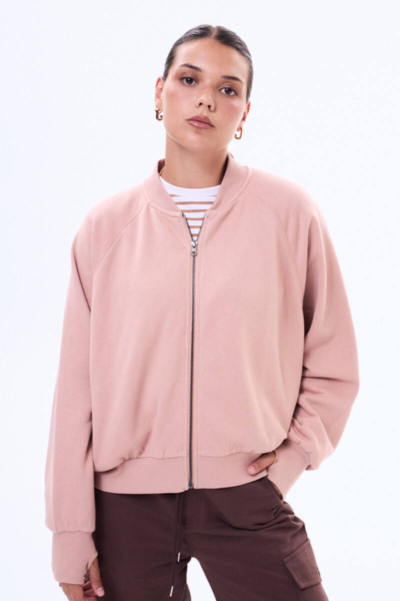 Campera de felpa Taubate Rosado