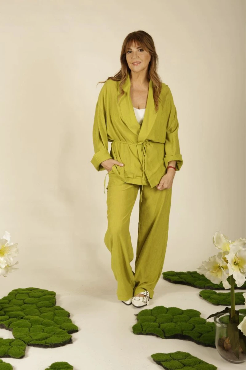 Pantalón Tripe - Verde Manzana 