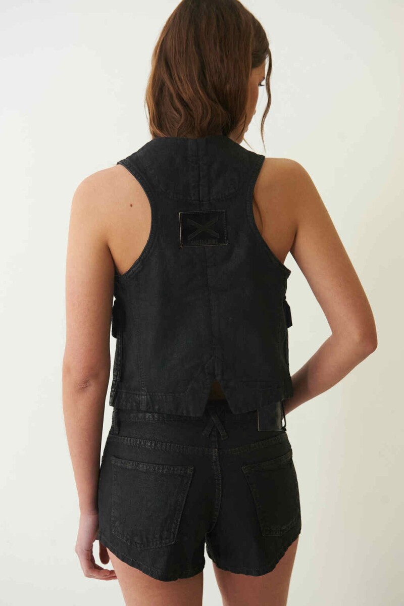Short Vento leather Negro