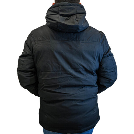 Uzspace Campera Winter C/capucha Bolsillos Abrigo Negro