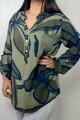 CAMISA KETZIA LINEAS AZULES MILITAR