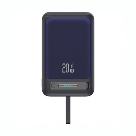 USAMS POWER BANK 10000MAH WIRELESS CON CABLE USB-C Cargador Portátil USAMS Capacidad 10000 mAh Con Cable USB-C - Black