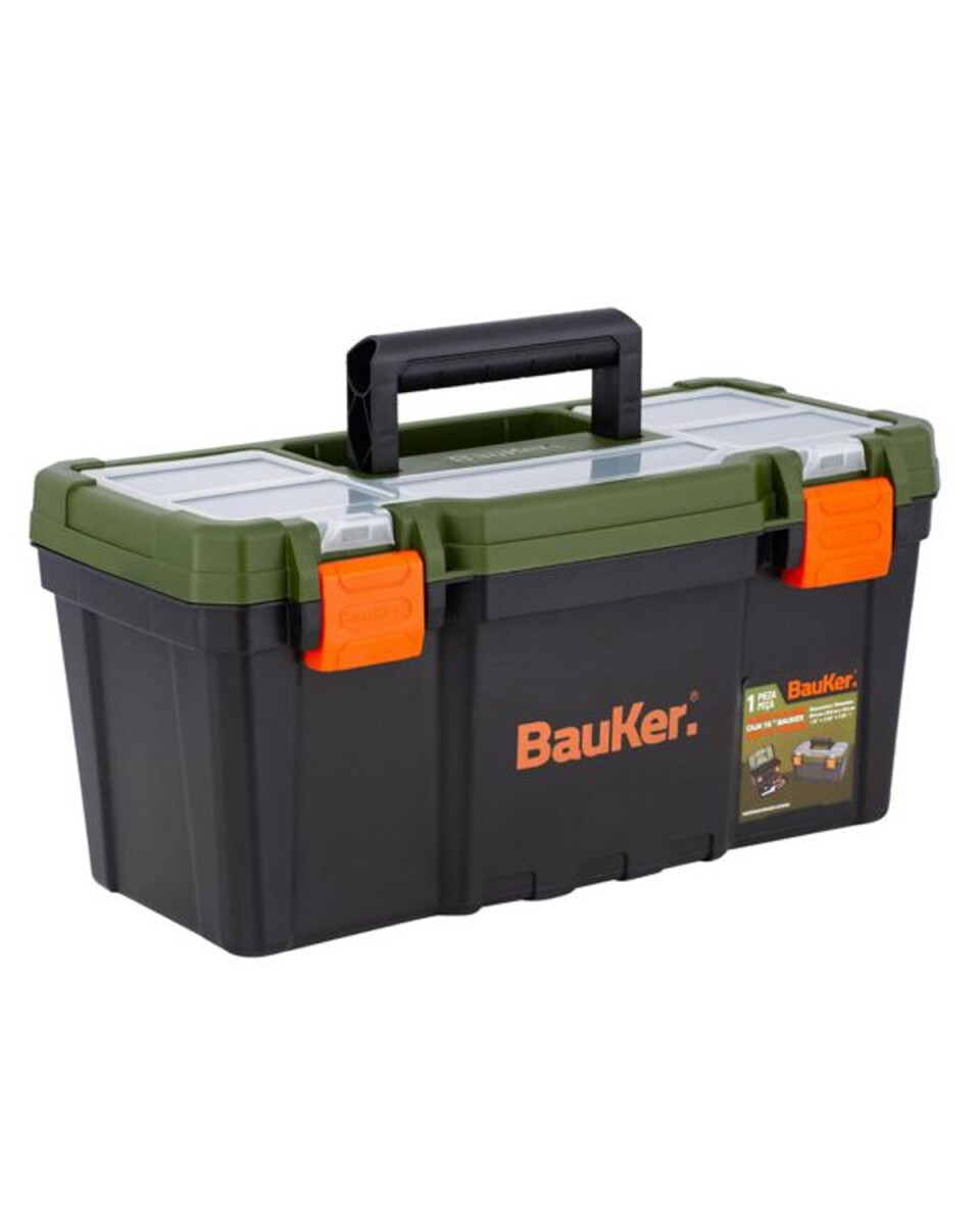 Caja de herramientas plástica Bauker 16" 