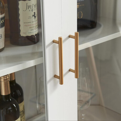 CRISTALERO 2 PUERTAS COPERO BOTELLERO ARMARIO ESTANTERÍA ESQUINERO BLANCO