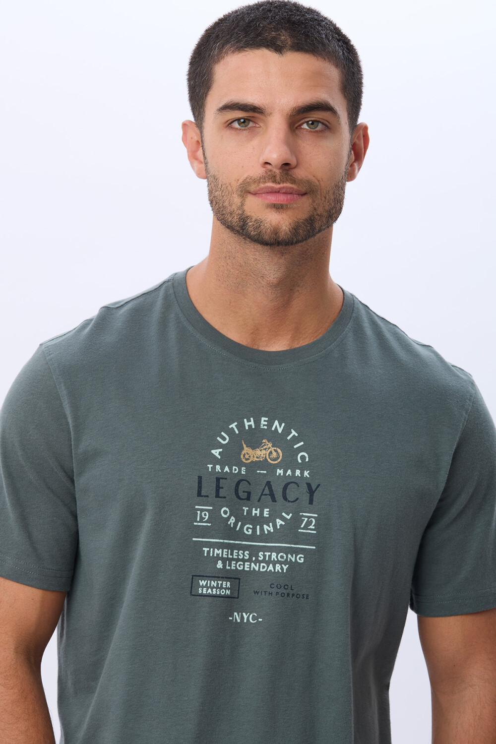 REMERA ESTAMPADA DE ALGODÓN Verde