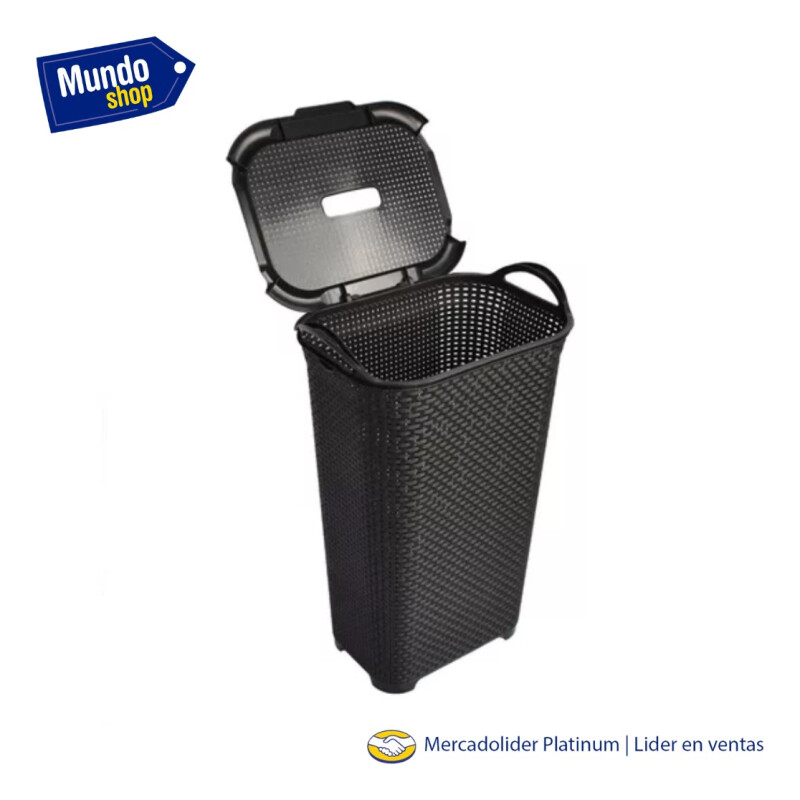 Cesto Para Ropa Organizador Plástico Imitacion Rattan 36lts Cesto Para Ropa Organizador Plástico Imitacion Rattan 36lts