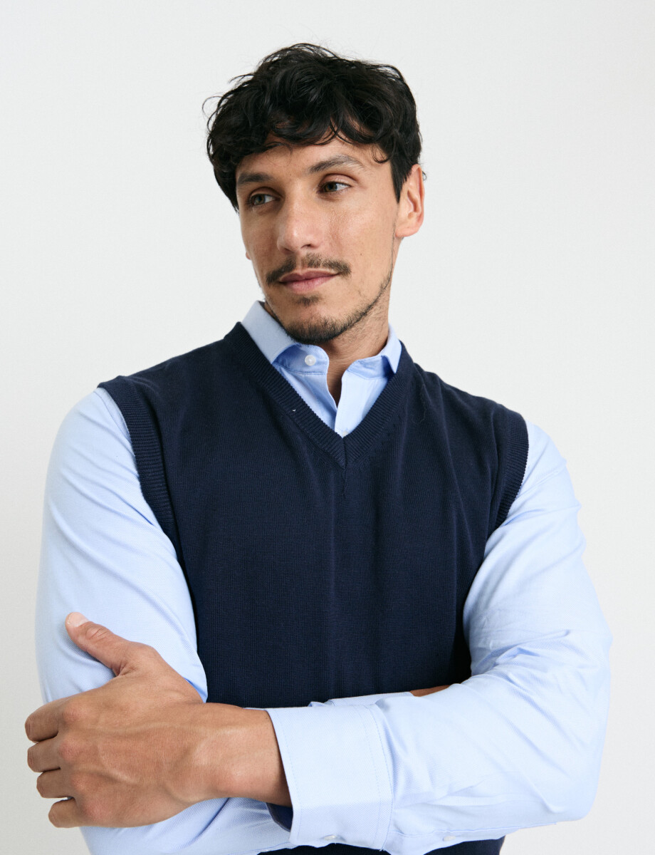 470885 CHALECO HARRINGTON LABEL Azul Oscuro
