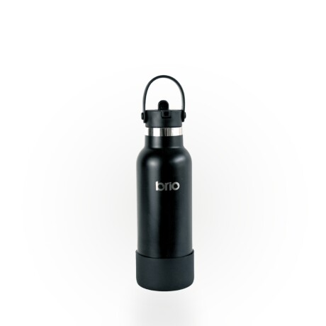 Botella En Acero Inoxidable brio 500ml Con Sorbito Y Manija Negra