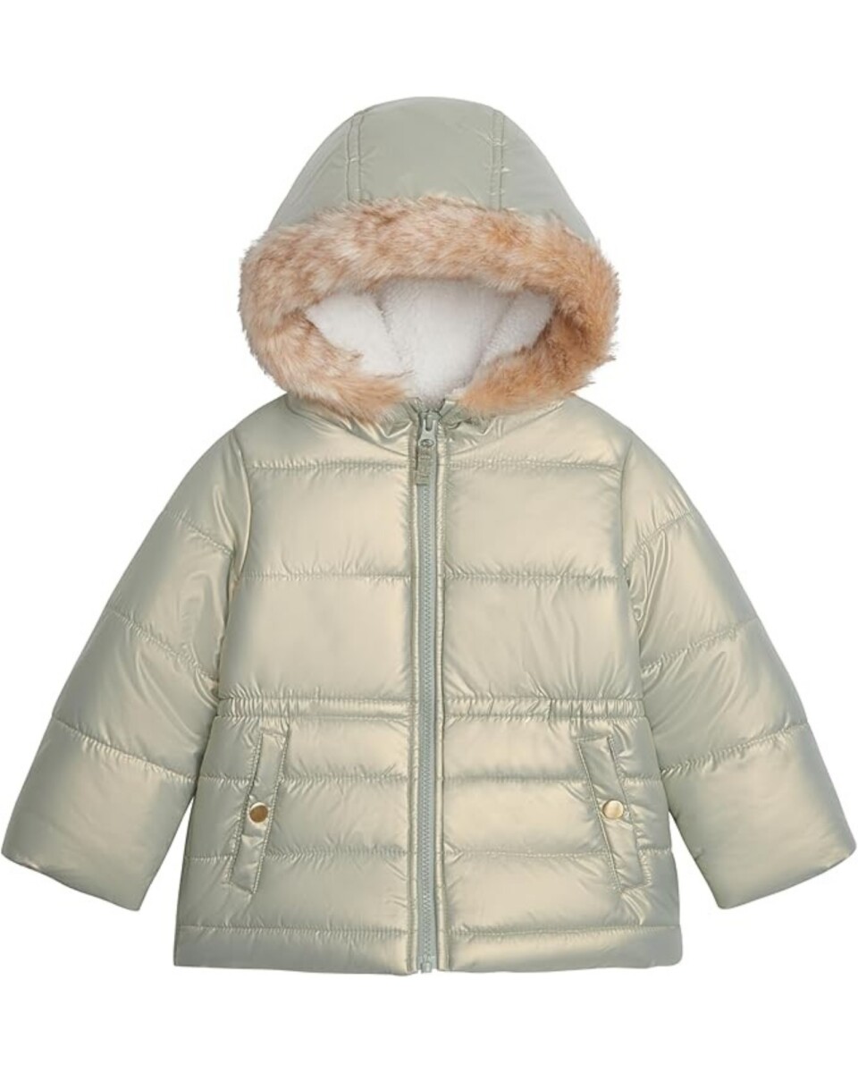 Parka clásica con piel sintética 