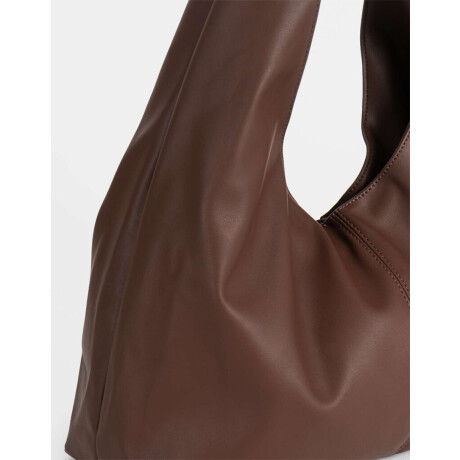 Cartera Shopper Combinada Marron Chocolate