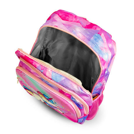Mochila Escolar 3en1 Lunchera + Cartuchera Infantil Rosado Unicornio
