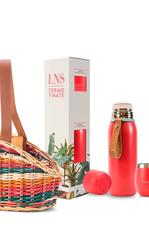 KIT MATERO LAOS ROJO C/MULTICOLOR