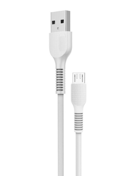 Cable micro USB Miccell 2.4A 1.0M Blanco