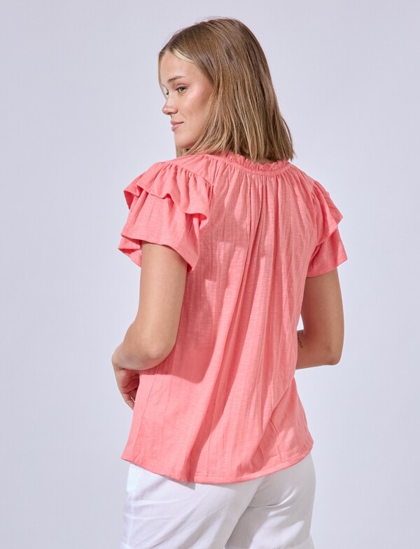 Blusa Frunces CORAL