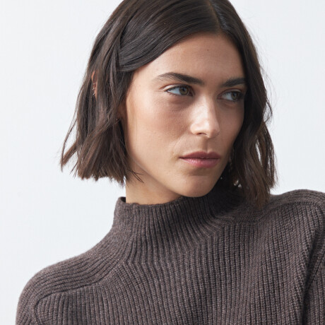 POLERA DALMA Marrón oscuro