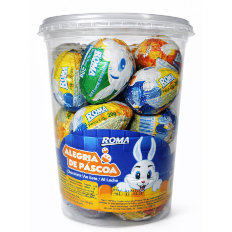 HUEVO PASCUA ROMA 15GRS ALEGRIA POTE X 25U 375GRS HUEVO PASCUA ROMA 15GRS ALEGRIA POTE X 25U 375GRS