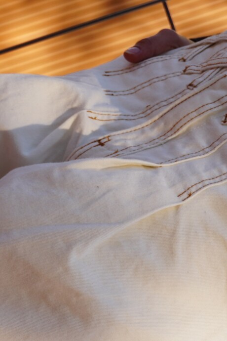 Cross Pants Vaquero Blanco