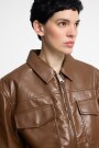 CHAQUETA BIKER CORTA Marron