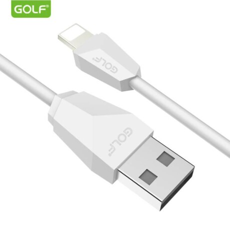 Cable Iphone p/ Datos y Carga Rápida 2Mt Golf Diamond GC-27i Blanco