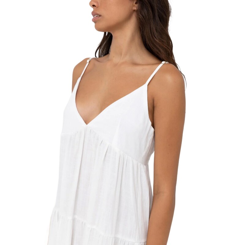 Vestido Rhythm Classic Tiered Mini - Blanco Vestido Rhythm Classic Tiered Mini - Blanco