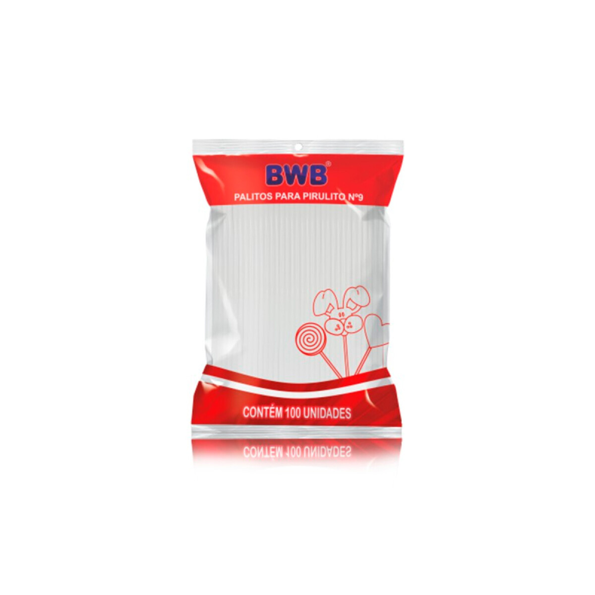 Palito PET 9cm x100 - Blanco 