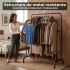 Perchero Para Ropa Doble Percha Metal Organizador con Estante Imback Color Negro Perchero Para Ropa Doble Percha Metal Organizador con Estante Imback Color Negro