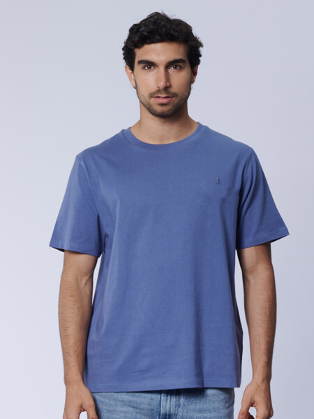 Remera Bordado Azul