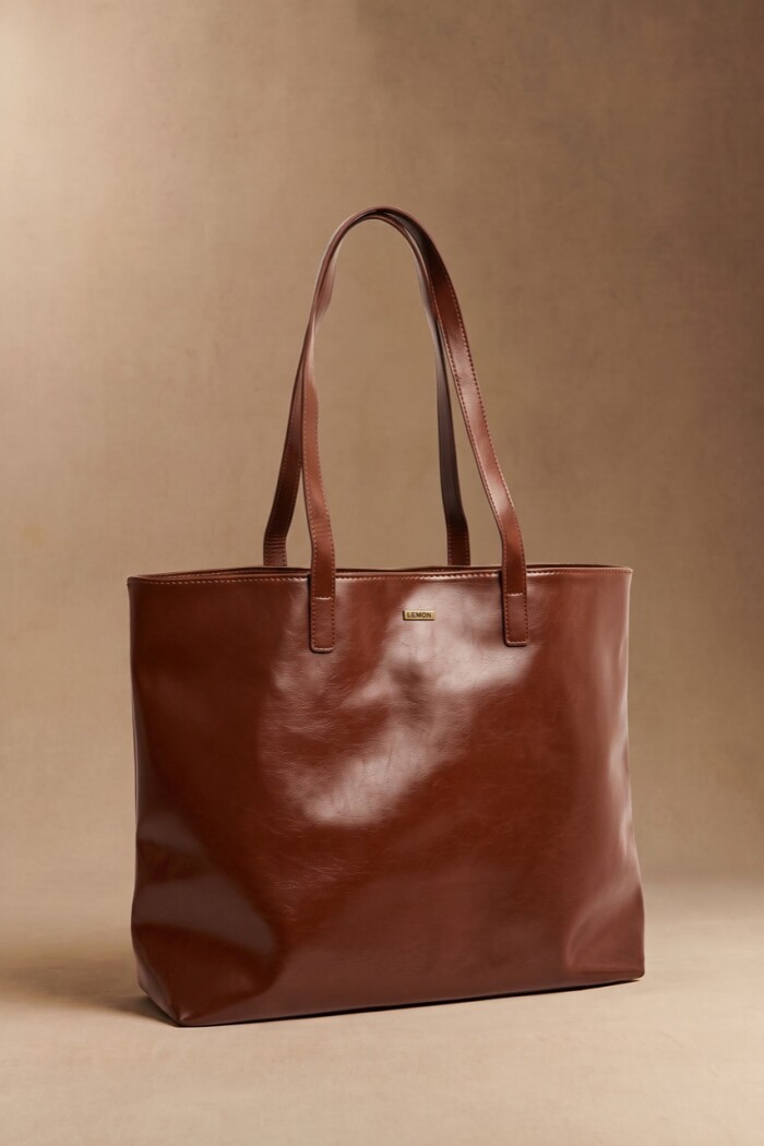 Travel Bag Cuero Vegano Chocolate