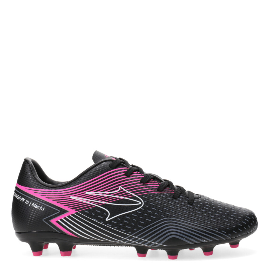 Championes de Hombre Topper Fútbol 11 Stingray III Mach 1 FG Negro - Blanco - Fucsia