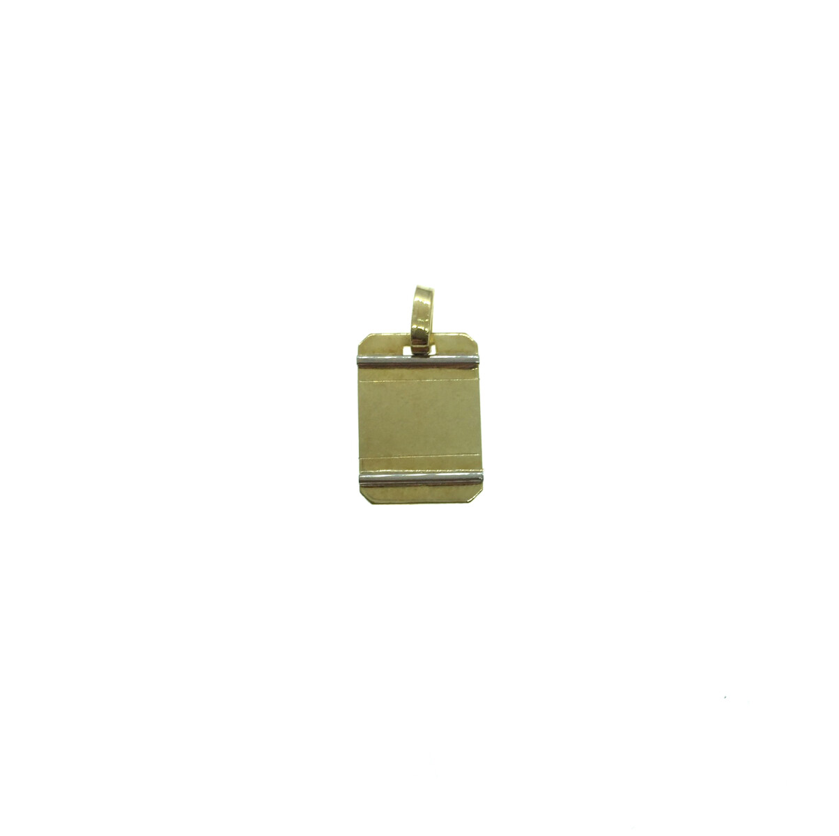 Medalla de oro amarillo 18k. "dos lineas" - incluye grabado 