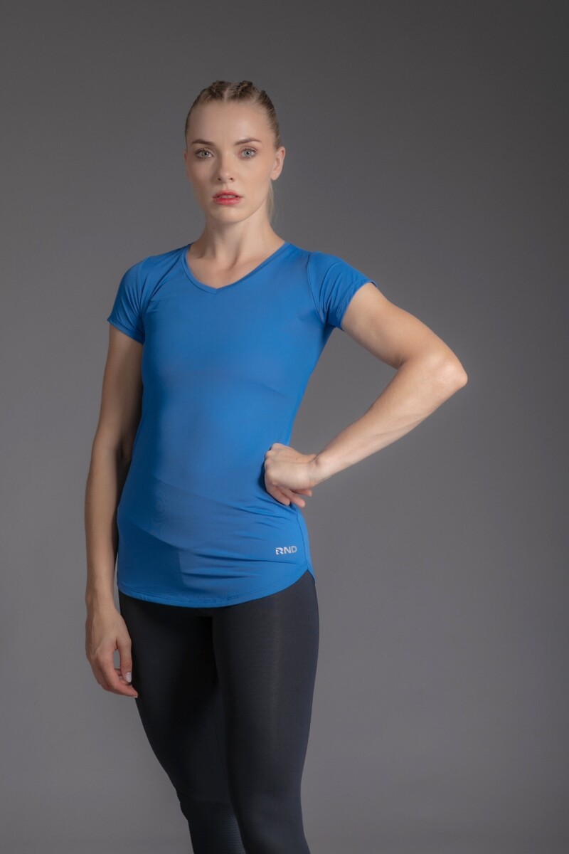 Remera de Microfibra. Azul