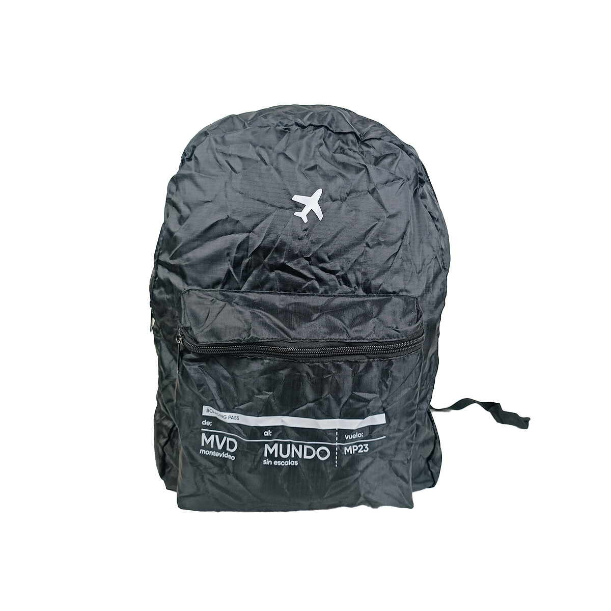 Mochila Plegable Para Viajar - Negra 