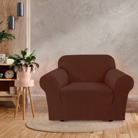 Funda cubre sofá elástica 1 cuerpo MARRON
