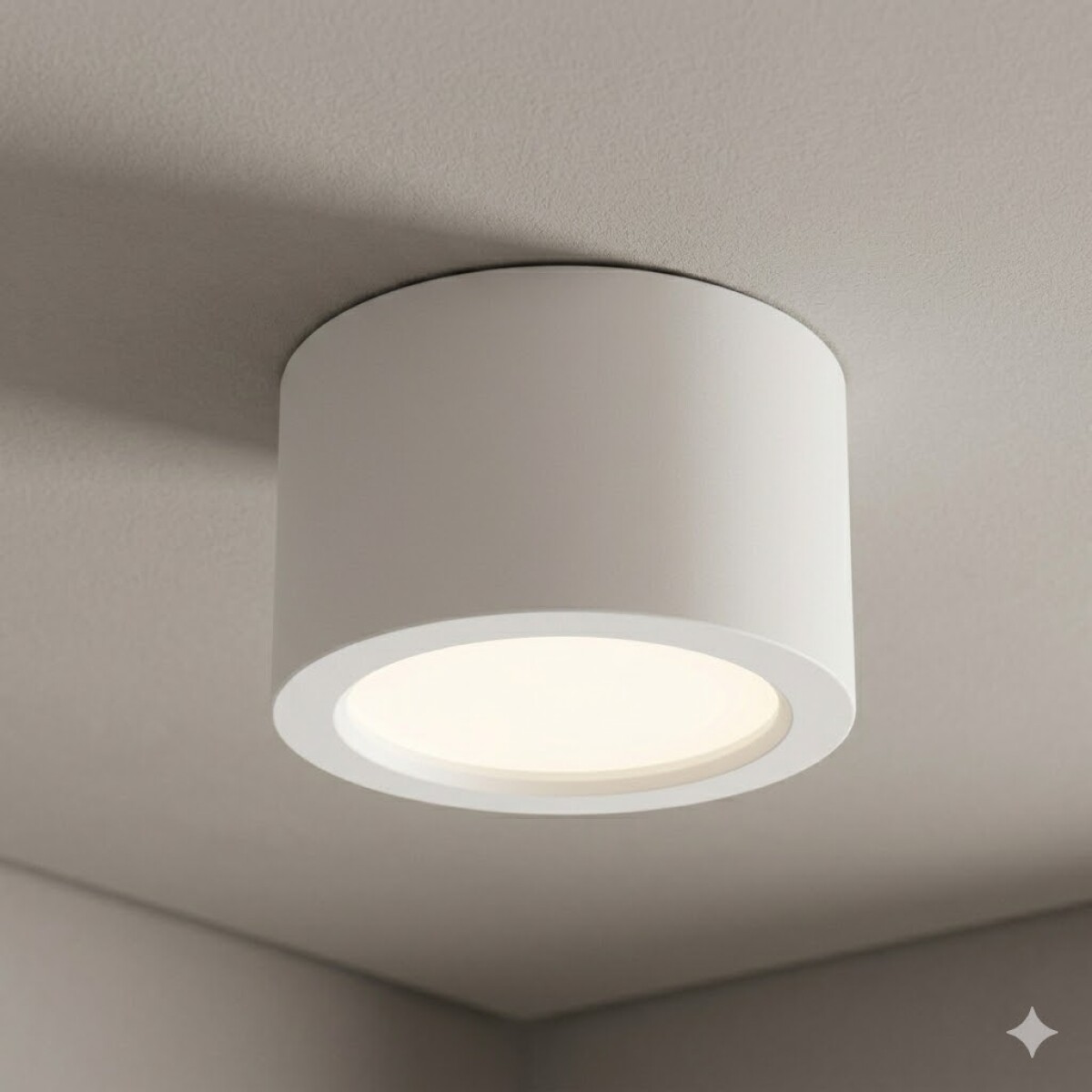 Aplique spot led cilindro de techo DIMERIZABLE - BLANCO 